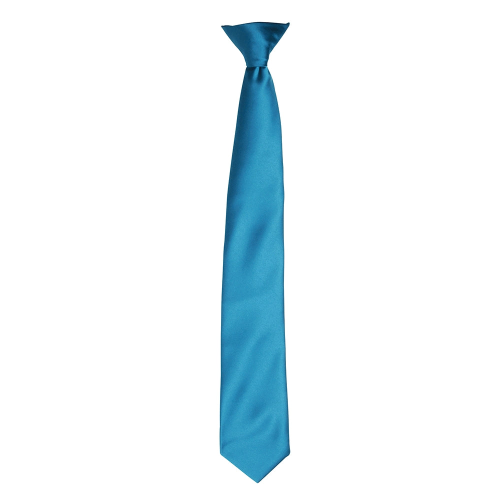 Premier Mens Colours Satin Woven Clip On Easy Wear Work Tie