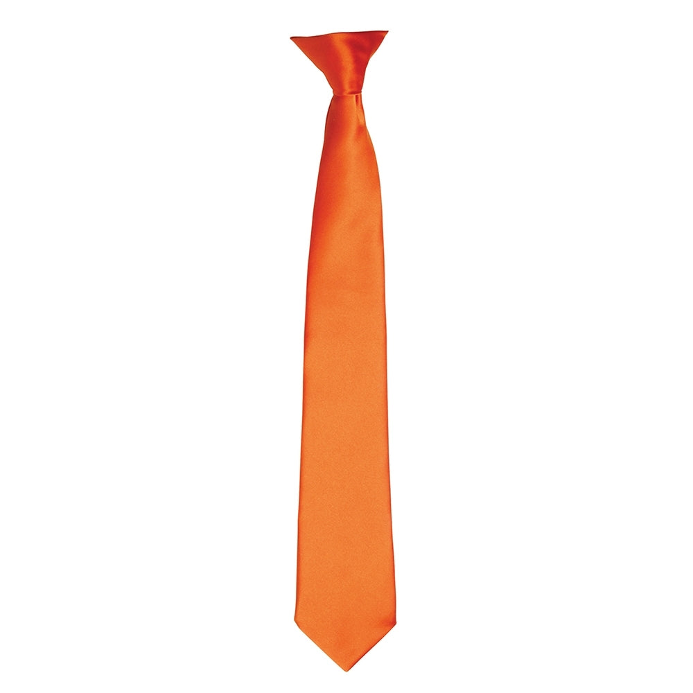 Premier Mens Colours Satin Woven Clip On Easy Wear Work Tie