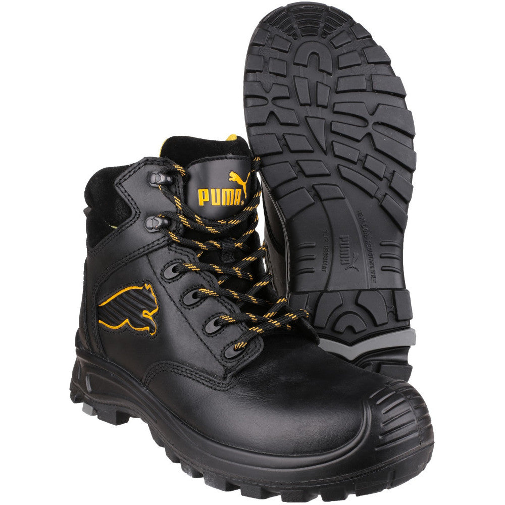 Puma Safety Footwear Mens Borneo Mid Leather S3 HRO SRC Safety Boots