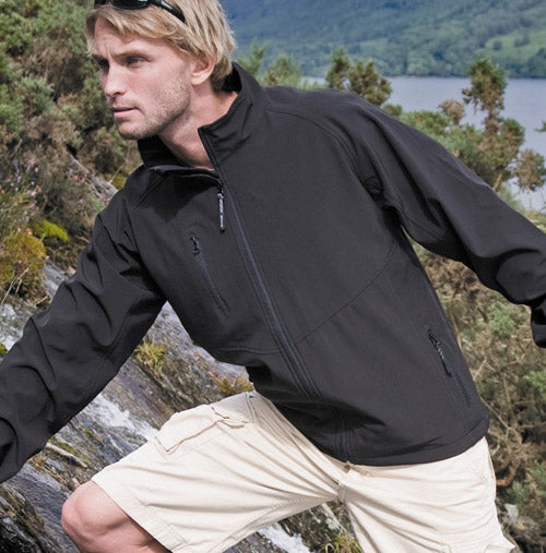 Result Mens Base Layer Softshell Lightweight Breathable Full Zip Coat Jacket