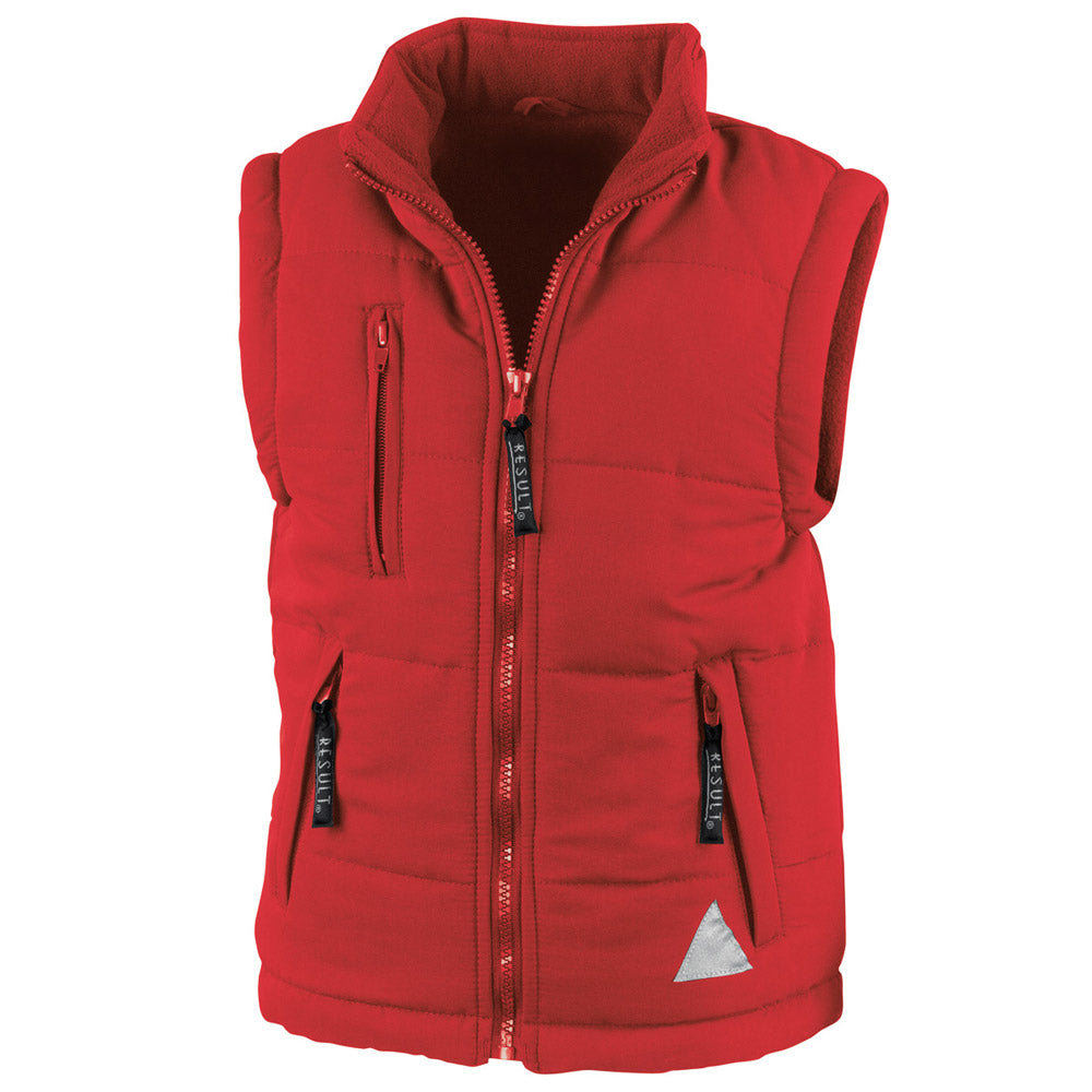 Result Junior Childrens Boys and Girls Hooded Windproof Bodywarmer Gilet