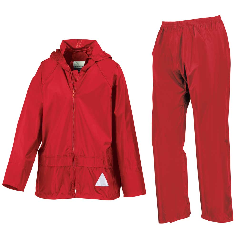 Result Childrens Kids Boys and Girls Waterproof Jacket and Trousers Rain Suit
