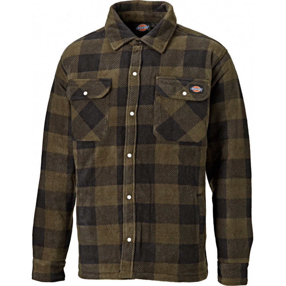 Dickies Mens Portland Long Sleeve Polyester Polar Fleece Padded Shirt