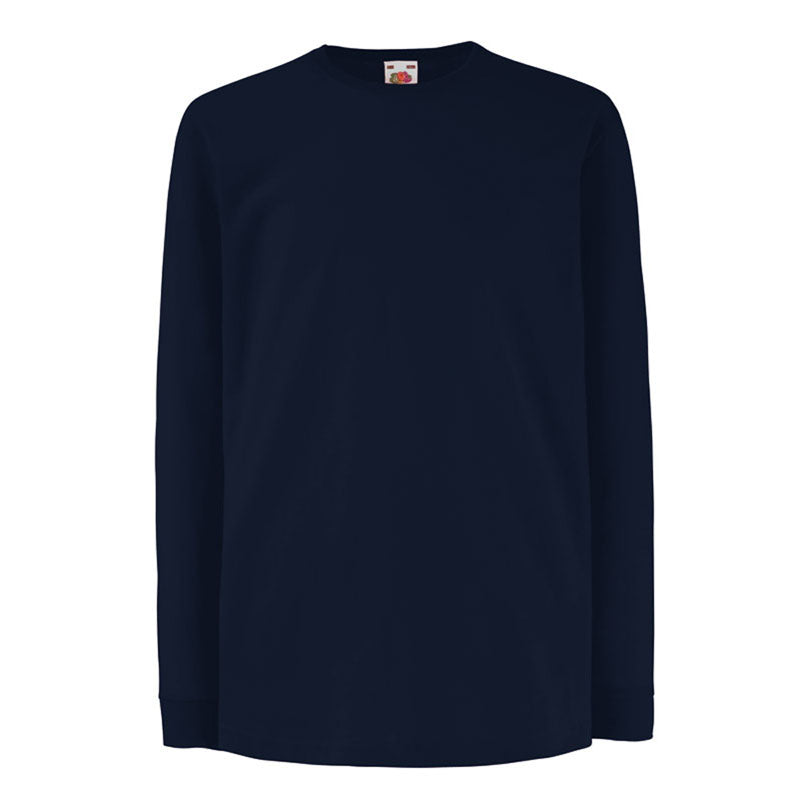 Fruit Of The Loom Kids Long Sleeve Valueweight Cotton T-Shirt