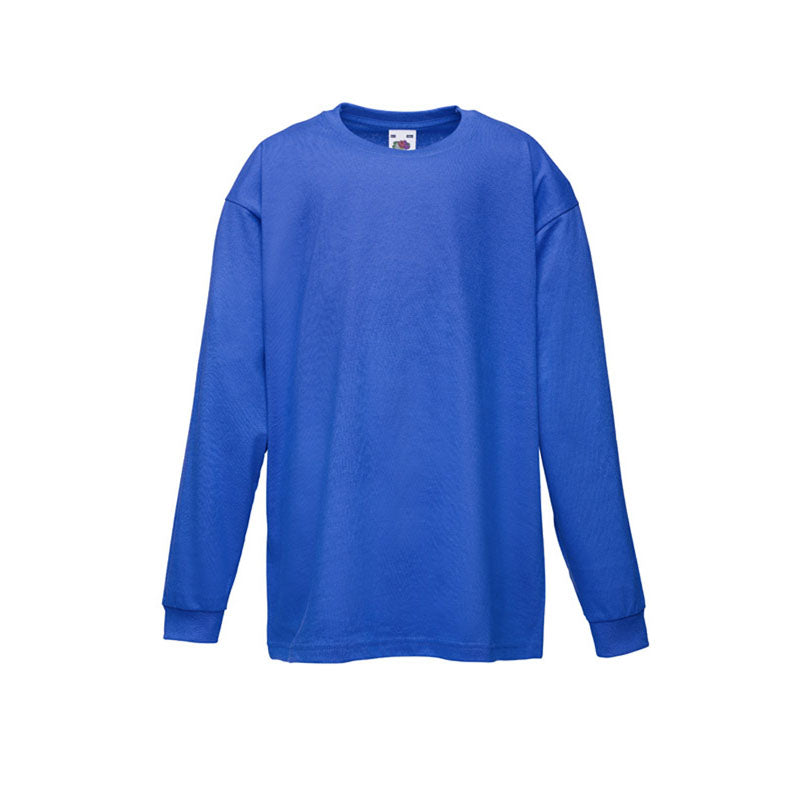 Fruit Of The Loom Kids Long Sleeve Valueweight Cotton T-Shirt
