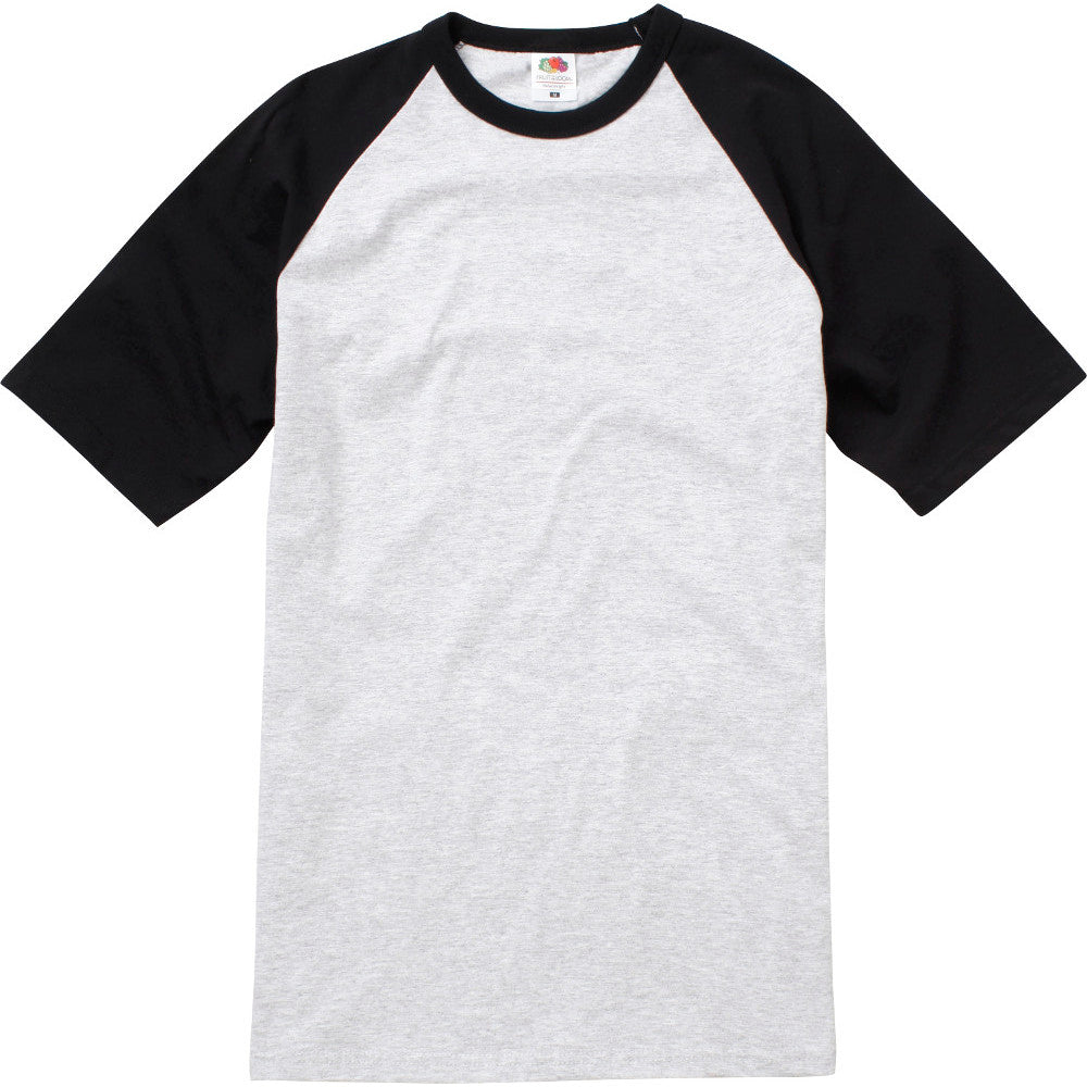 Fruit Of The Loom Mens Short Sleeve Baseball T Shirt