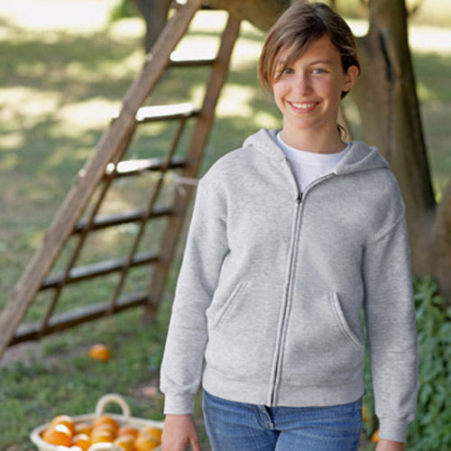 Fruit Of The Loom Kids Hooded Zip Up Sweat Jacket