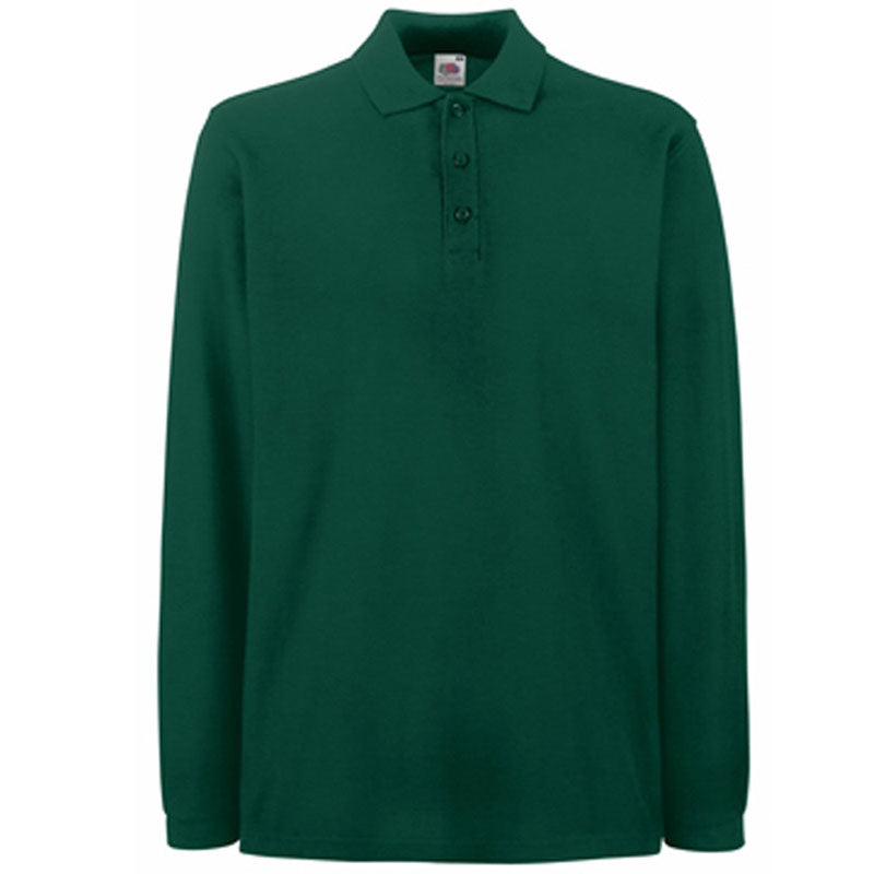 Fruit of the Loom Mens Premium Long Sleeve Polo Shirt