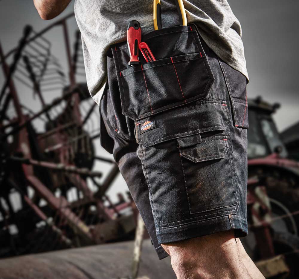 Dickies Mens Redhawk Pro Workwear Short Black WD802B