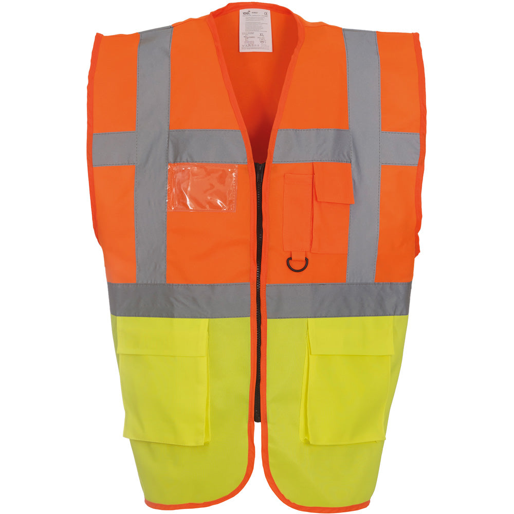 Yoko Mens Multi Functional Executive High Vis Waistcoat