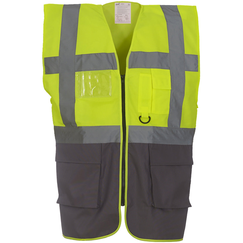 Yoko Mens Multi Functional Executive High Vis Waistcoat