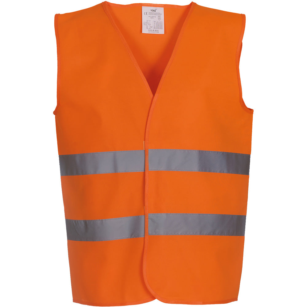 Yoko Mens High Vis 2 Bands Waistcoat