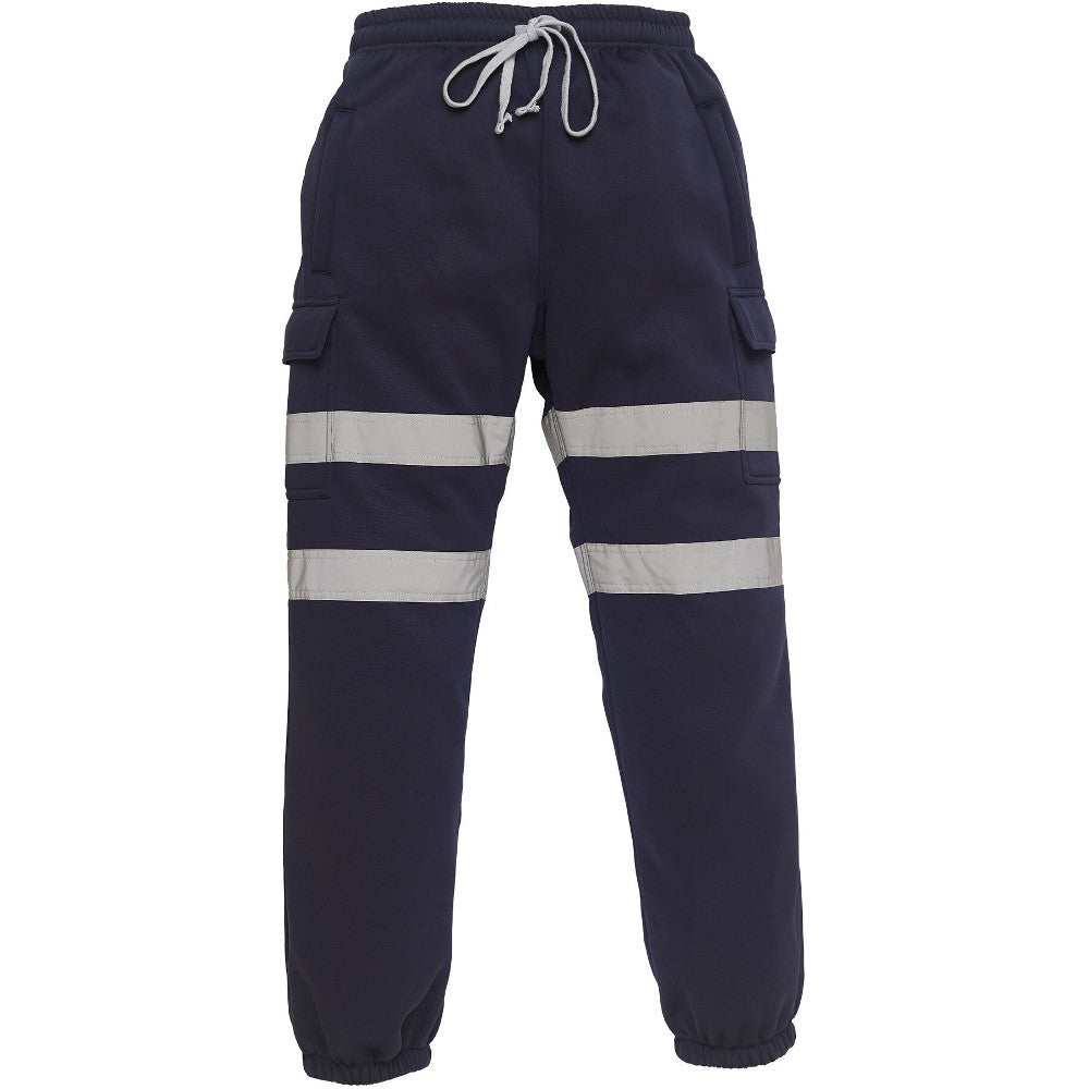 Yoko Mens Hi Vis Elasticated Waist Railway Safety Jogging Pants