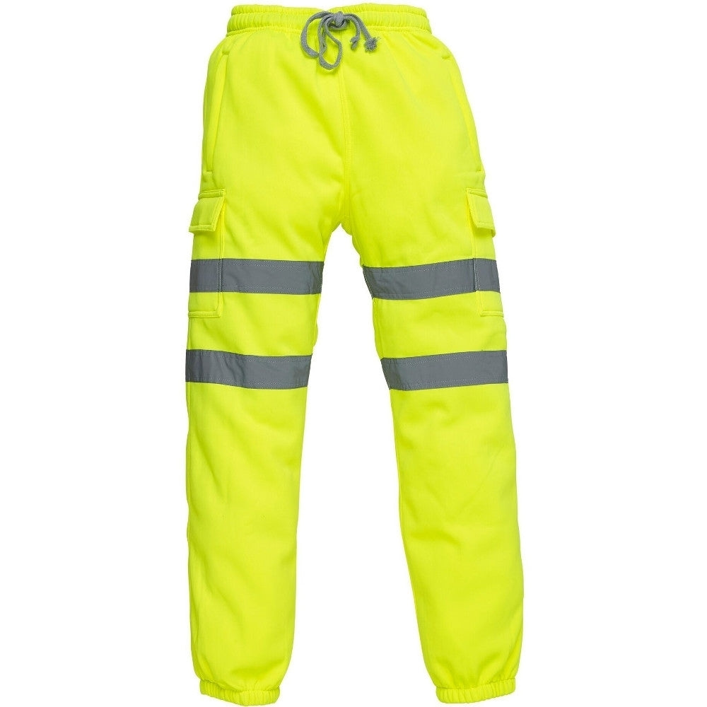 Yoko Mens Hi Vis Elasticated Waist Railway Safety Jogging Pants