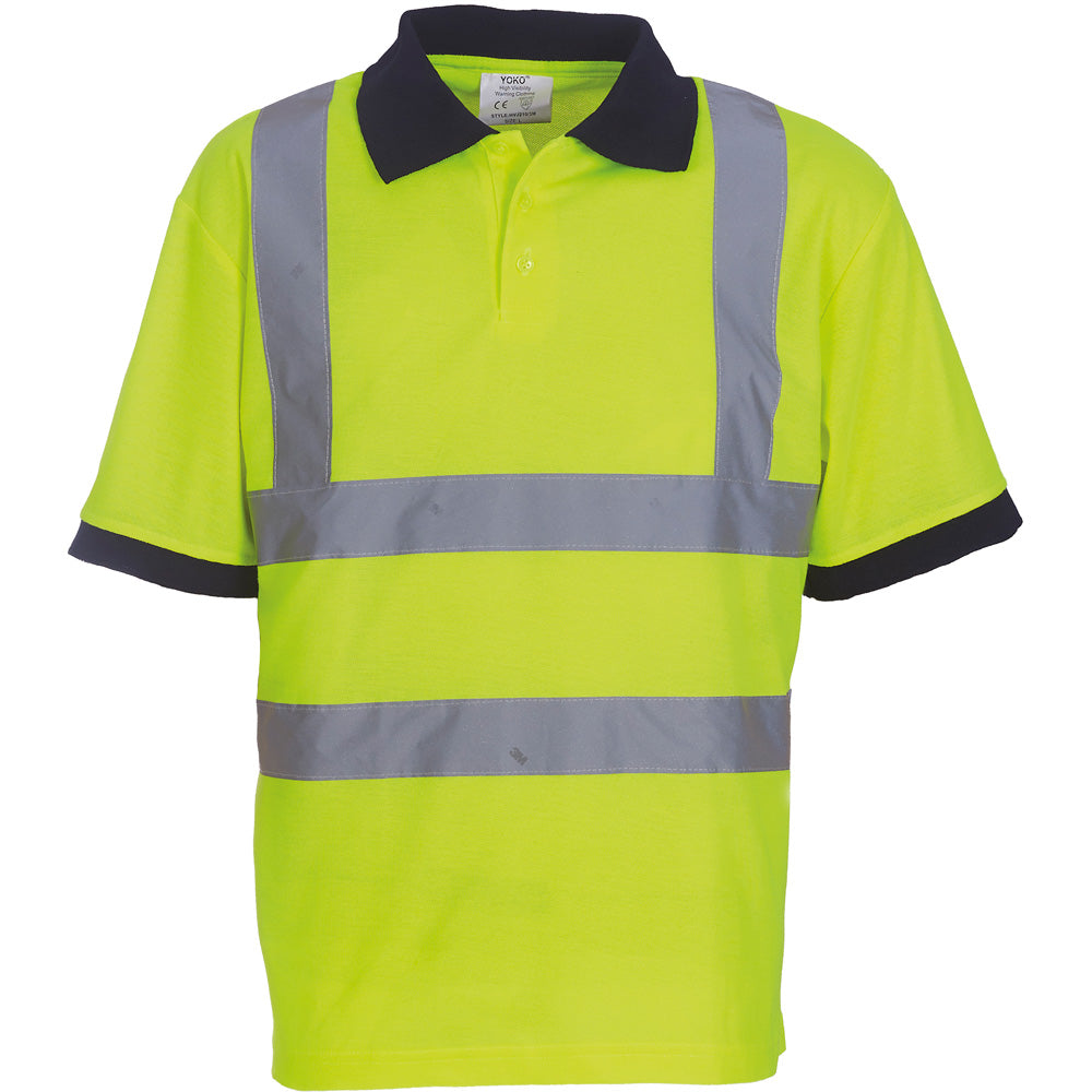 Yoko Mens High Vis Short Sleeve Polo Shirt