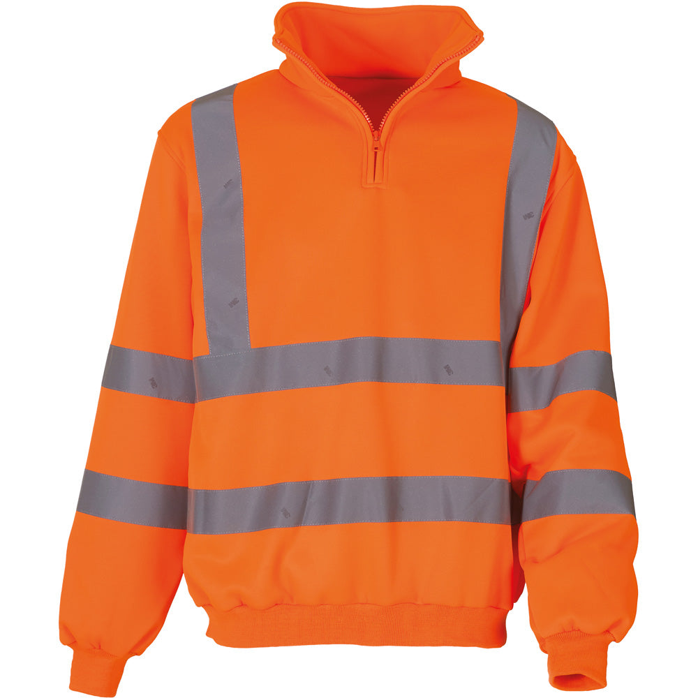 Yoko Mens High Vis 1/4 Quarter Zip Sweatshirt