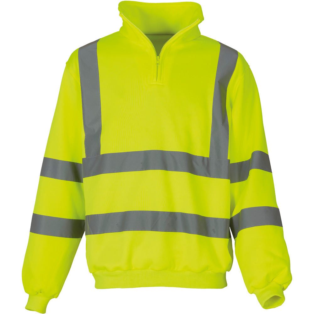 Yoko Mens High Vis 1/4 Quarter Zip Sweatshirt
