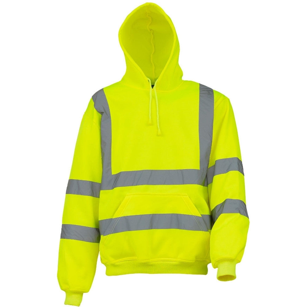 Yoko Mens Hi Vis Pull Over Anti Pill Polyester Safety Hoodie