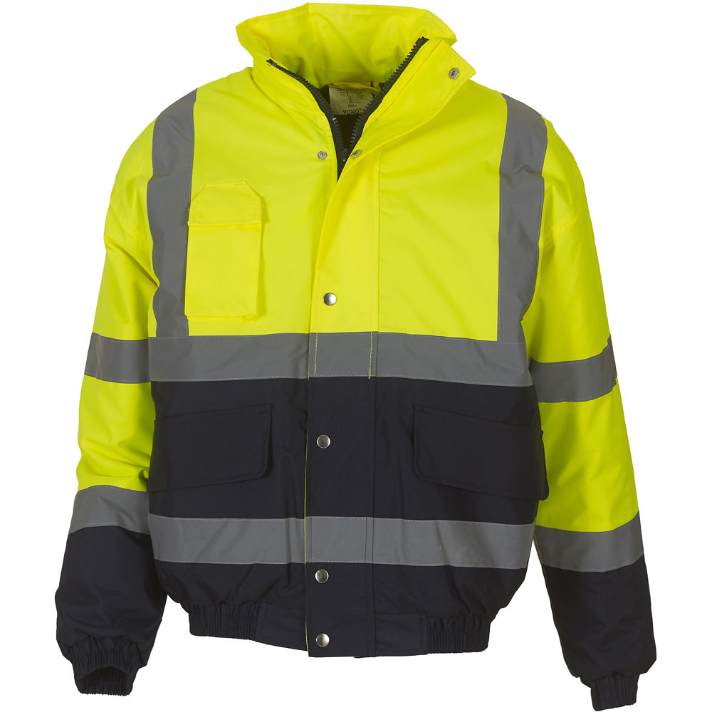 Yoko Mens High Vis Classic Waterproof Bomber Jacket