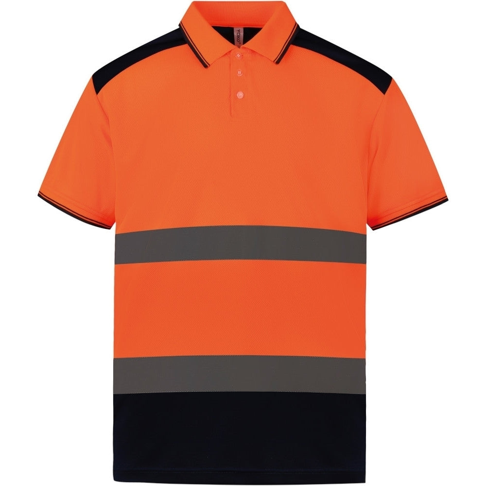 Yoko Mens Quick Dry Breathable Hi Vis Work Polo Shirt