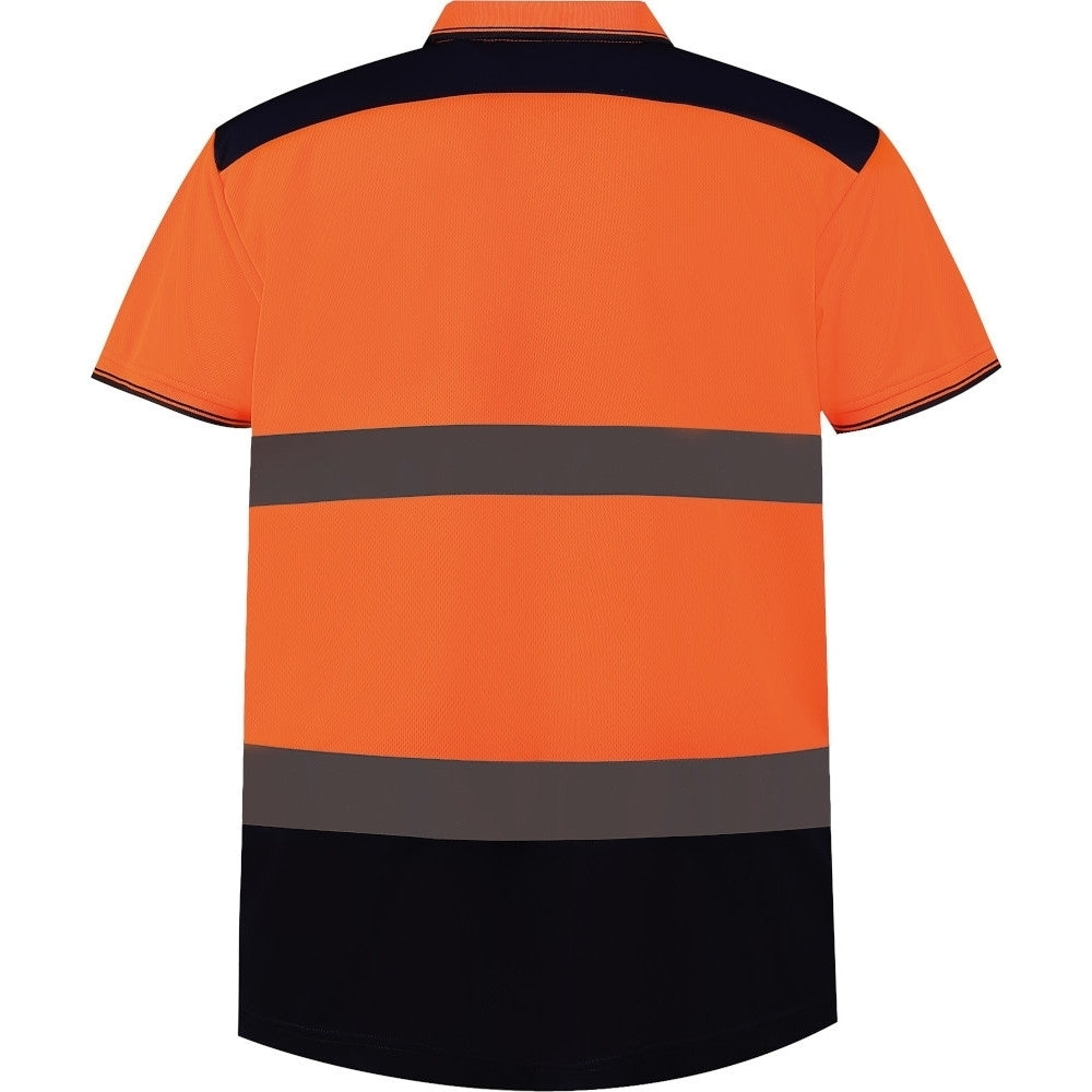 Yoko Mens Quick Dry Breathable Hi Vis Work Polo Shirt