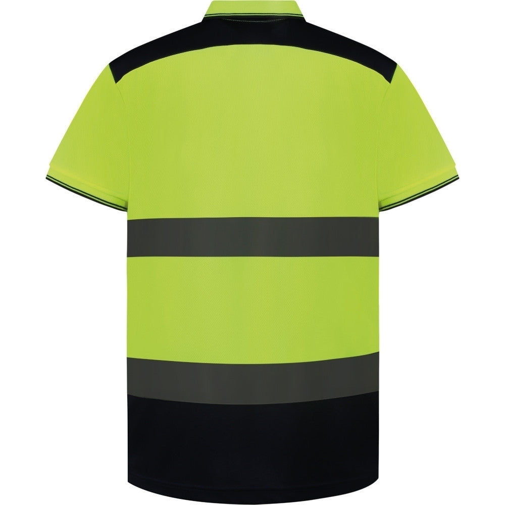 Yoko Mens Quick Dry Breathable Hi Vis Work Polo Shirt