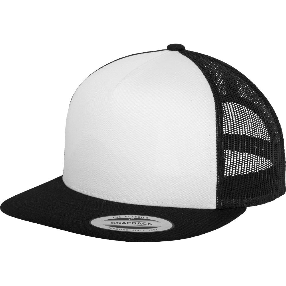 Flexfit by Yupoong Mens Classic 5-Panel Buckram Mesh Trucker Cap