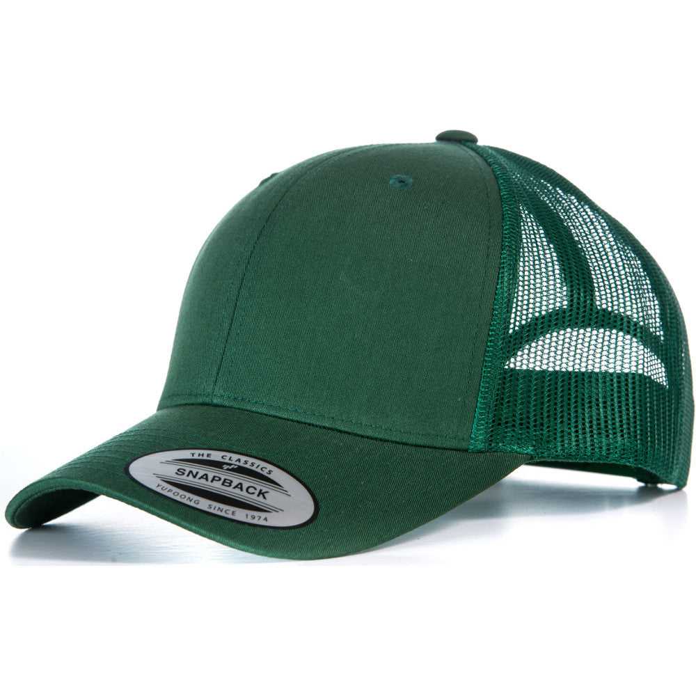 Flexfit by Yupoong Mens Classic Retro Polycotton Trucker Snapback Cap