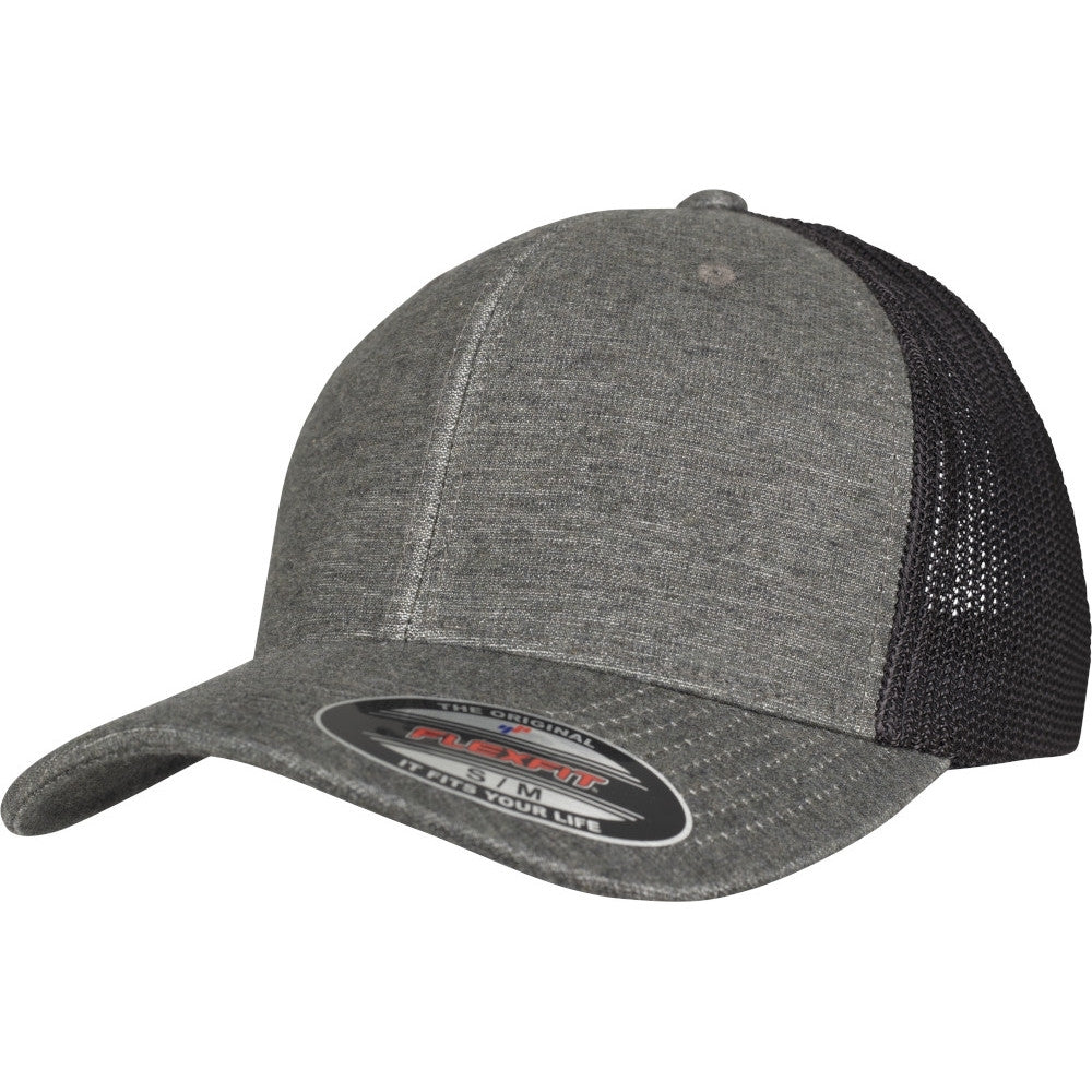 Flexfit by Yupoong Mens Retro Melange Polyester Trucker Cap