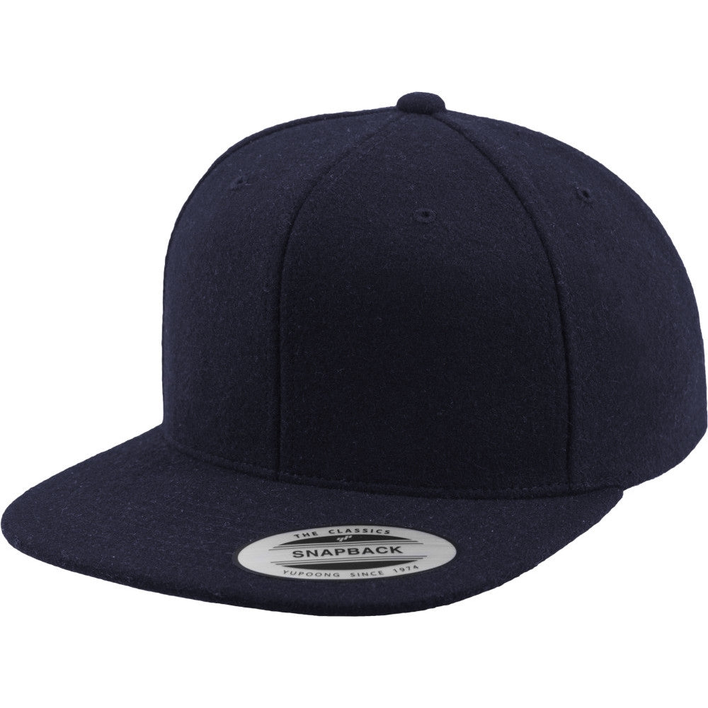 Flexfit by Yupoong Mens Melton Wool Snapback Baseball Cap