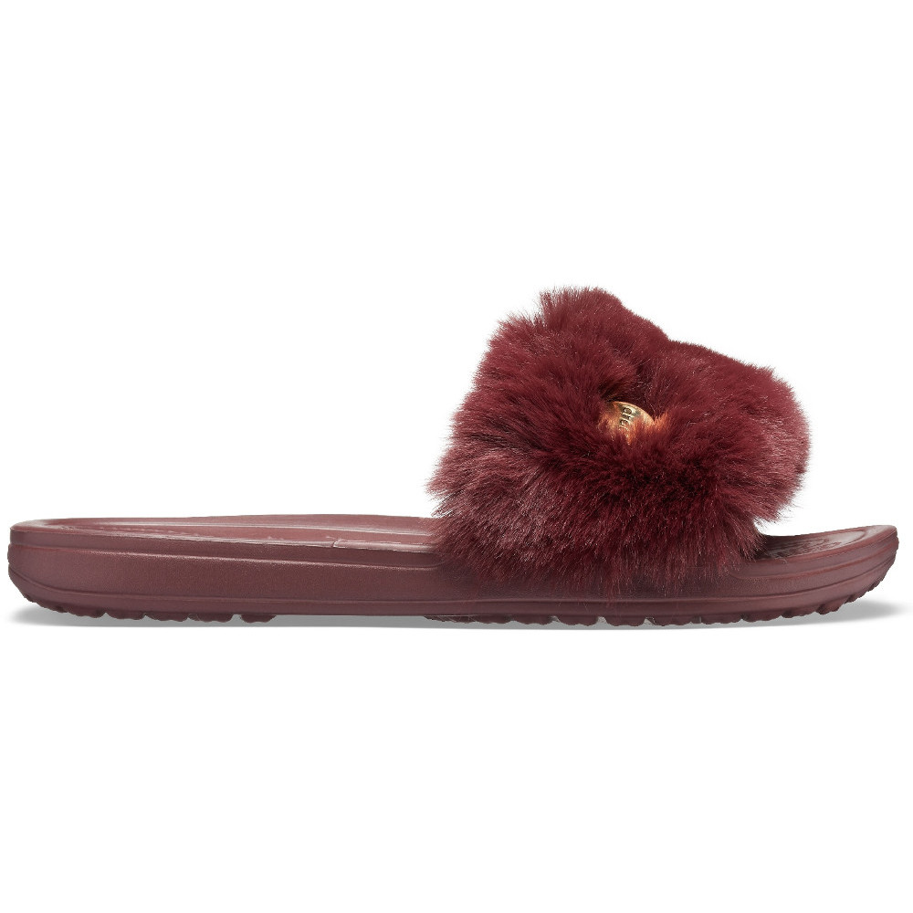 Crocs Womens Sloane Luxe Fluffy Slip On Summer Sliders | eBay