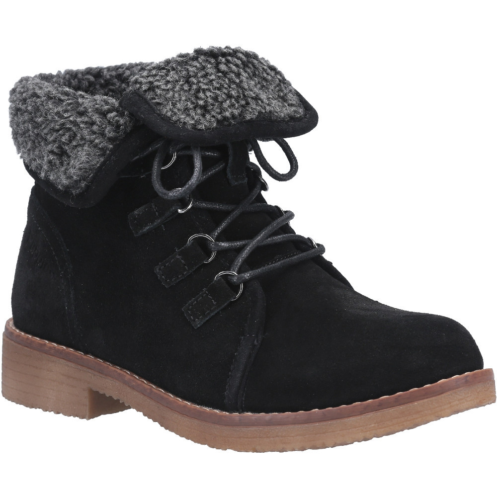 Hush Puppies Womens Milo Zip Up Fur Collared Ankle Boots | eBay