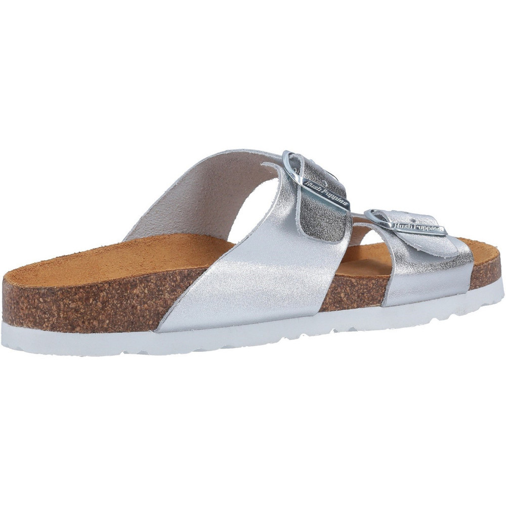 Hush Puppies Womens Kylie Leather Mule Slider Sandals 