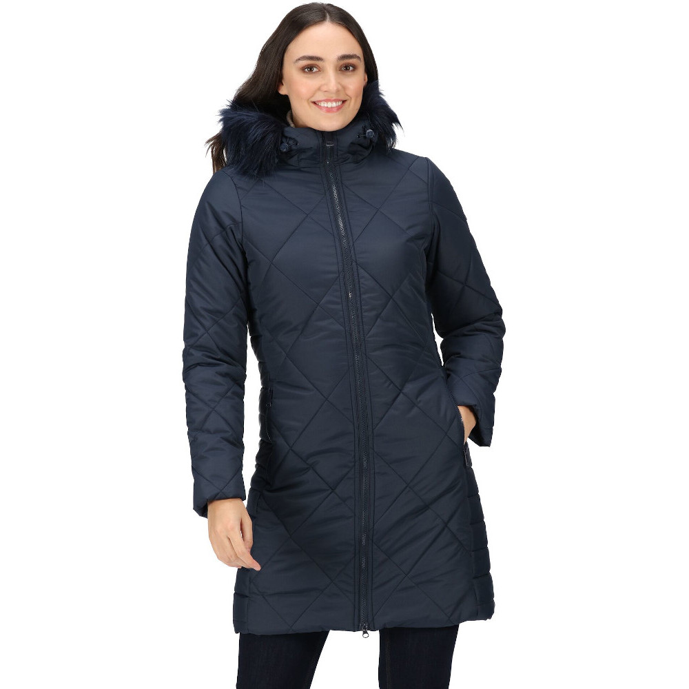 Regatta Womens Fritha II Jacket Long Length Insulated Padded Winter ...