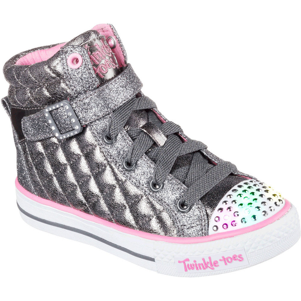 Skechers Girls Twinkle Toes: Shuffles - Sweetheart Light Up Sneakers | eBay