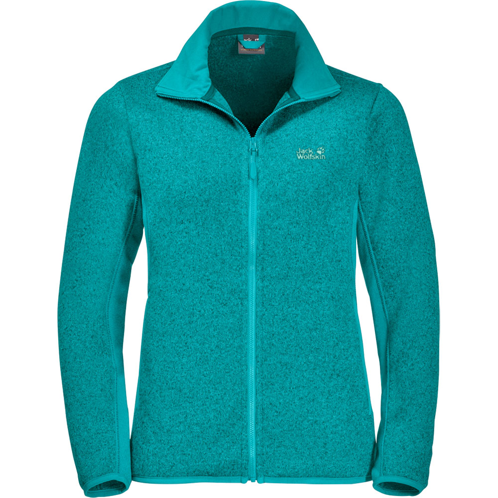 Jack Wolfskin Womens/Ladies Elk Lodge Warm Knitted Fleece Jacket Coat ...