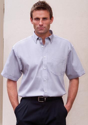 Kustom Kit Oxford Pinpoint Short Sleeve Shirt | Brookes