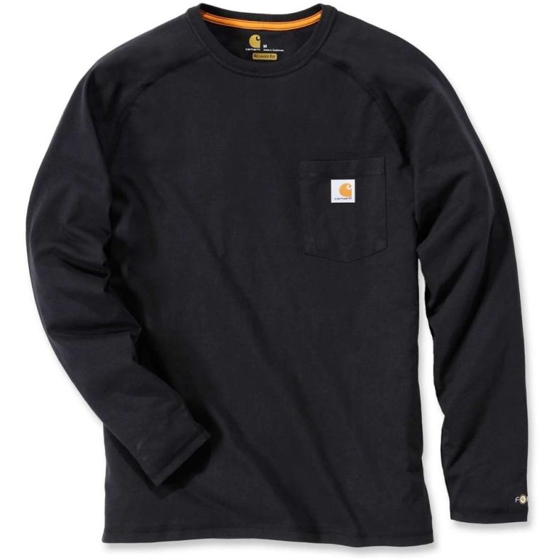 Carhartt Mens Long Sleeve Force Cotton Polyester Fast Drying T-Shirt