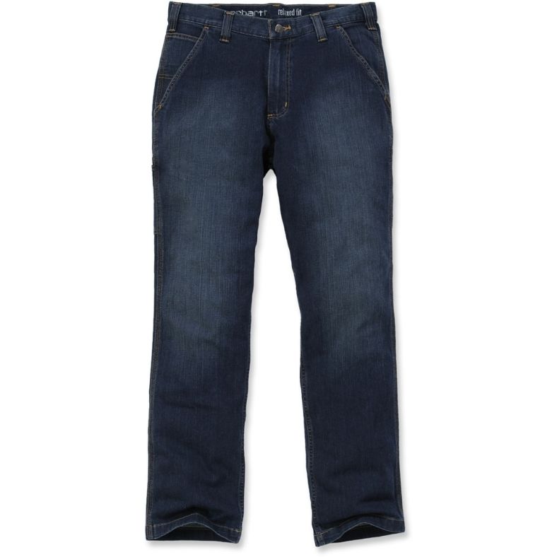 Carhartt Mens Rugged Flex Relaxed Fit Dungaree Denim Jeans