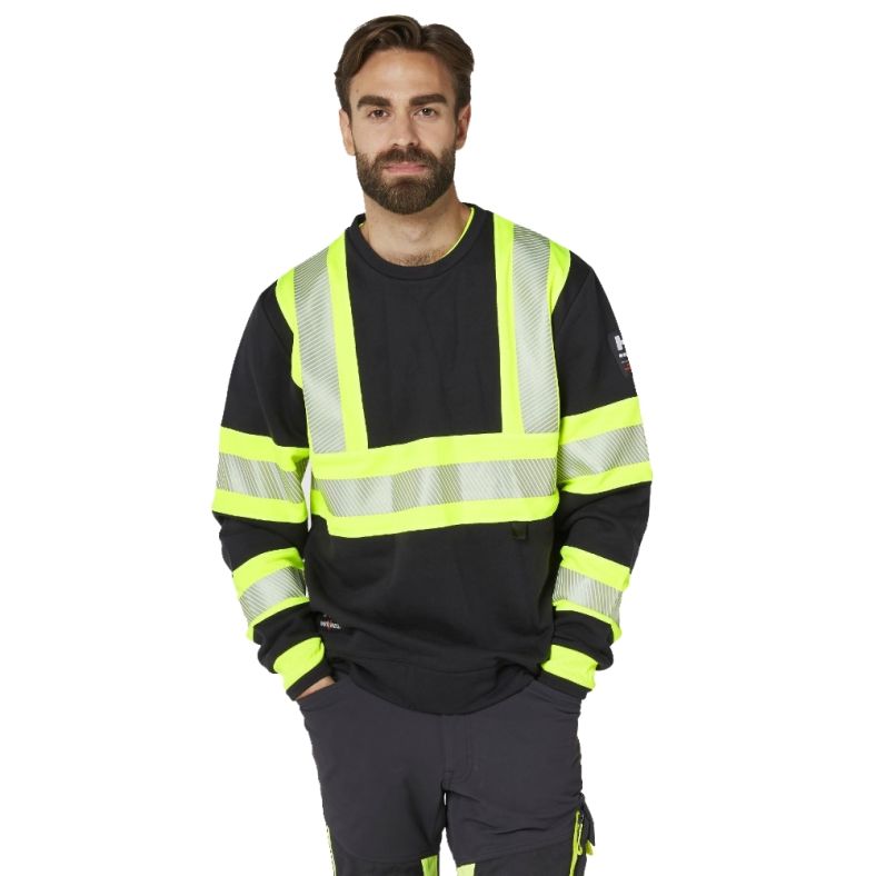Verraad zelf Continentaal Helly Hansen Mens ICU Hi Visibility Workwear Safety Sweater Jumper | Brookes