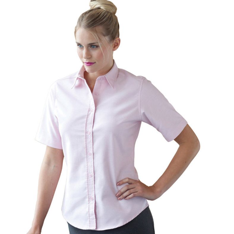 Henbury Womens Short Sleeve Classic Oxford Shirt | Brookes