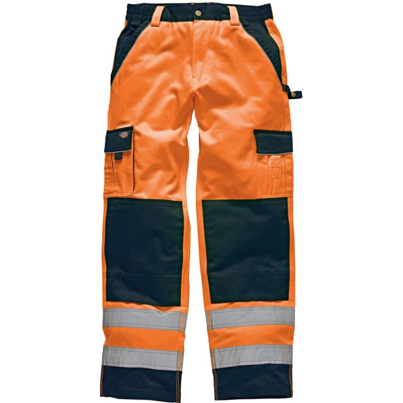 Dickies Industry Hi-Vis Trousers High Visibilty SA30035 ORANGE 