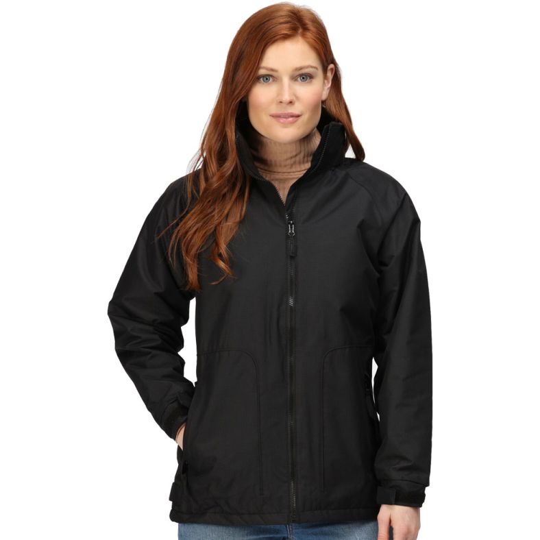 Regatta Womens Hudson Waterproof Fleece-Lined Jacket Black
