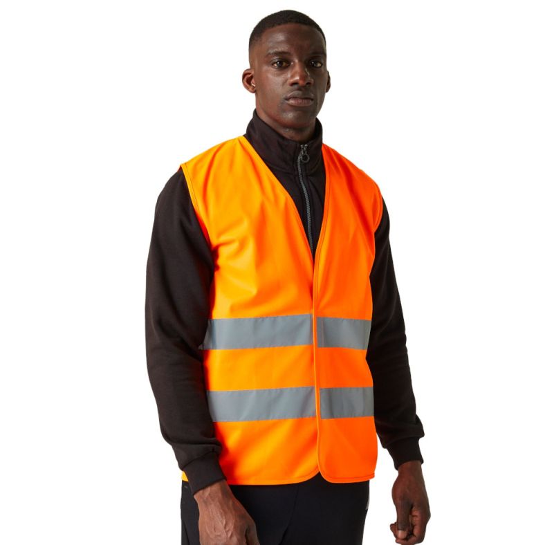 Regatta Professional Mens Essential Hi Vis Easy Print Vest Brookes