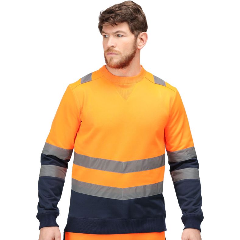 Regatta Professional Mens Hi Vis Reflective Sweater Jumper Brookes